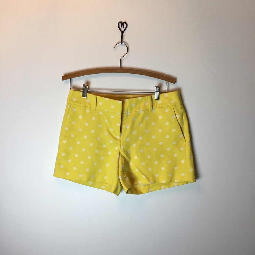 Ann Taylor Loft Yellow Polka Dot Shorts